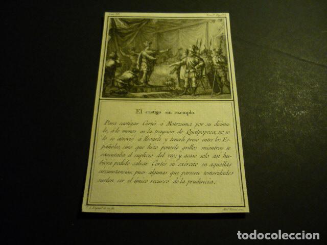Arte: HERNAN CORTES EN MEXICO GRABADO SIGLO XVIII T. L. ENGUIDANOS Y M. GARRIDO 9 X 14 CM