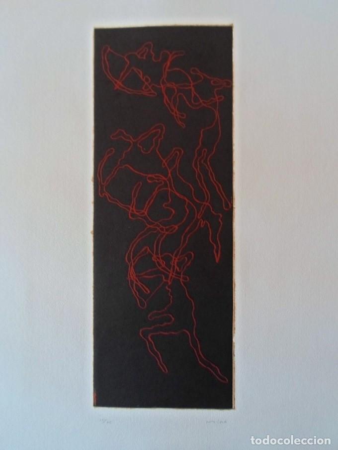 Art: Victor Mira (Zaragoza 1949-Alemania2003) Africa 1990 grabado 51x19 papel 69x50cms firma mano y 11/25