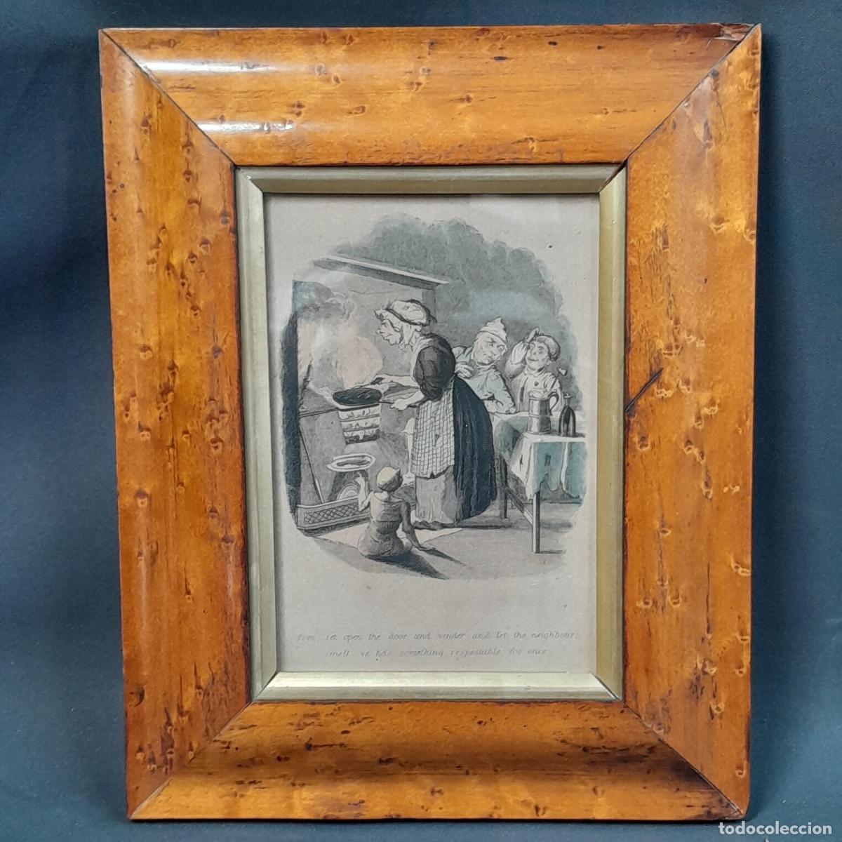 Arte: D-315. ROBERT SEYMOUR (1798-1836). GRABADO. TOM, SET OPEN THE DOOR AND VINDER. 1835.