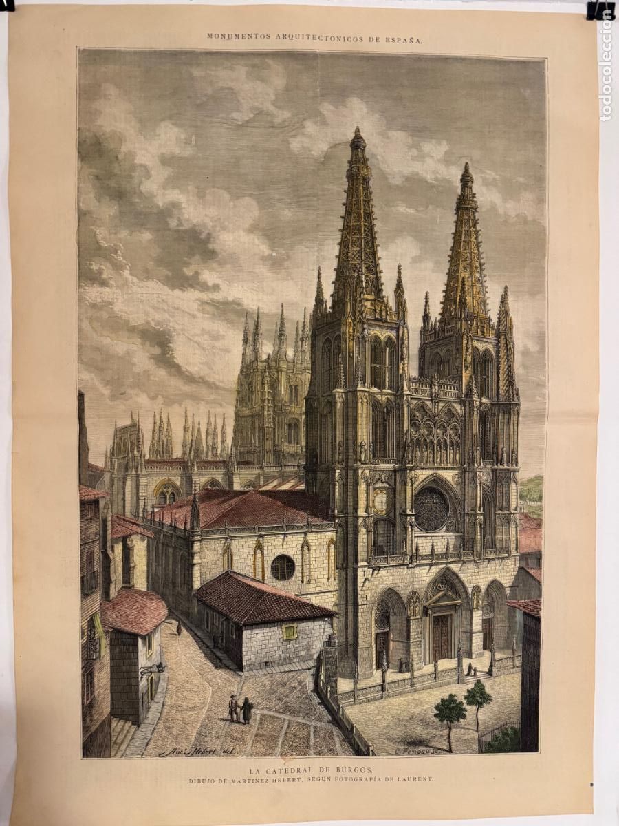 Arte: LA CATEDRAL DE BURGOS. - Grabado.