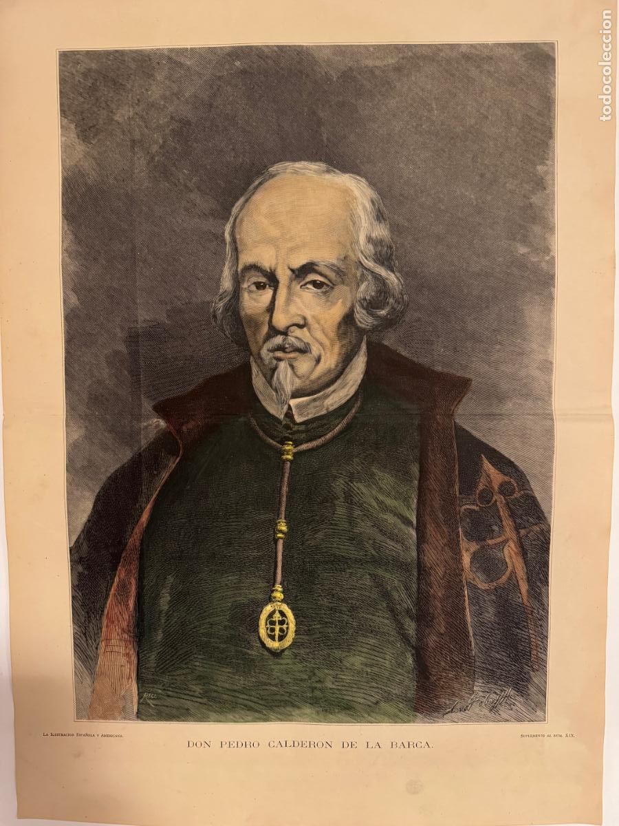 Arte: DON PEDRO CALDER&Oacute;N DE LA BARCA. - Grabado. - Foto 1