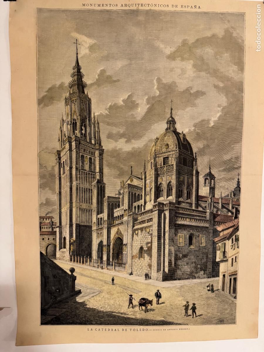 Arte: LA CATEDRAL DE TOLEDO. - Grabado.