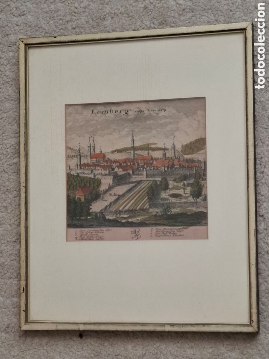 Arte: L&ouml;wenberg/Lw&oacute;wek Slaski, Silesia actualmente en Polonia, ca 1735 Werner Scenographia Urbium Sileslae