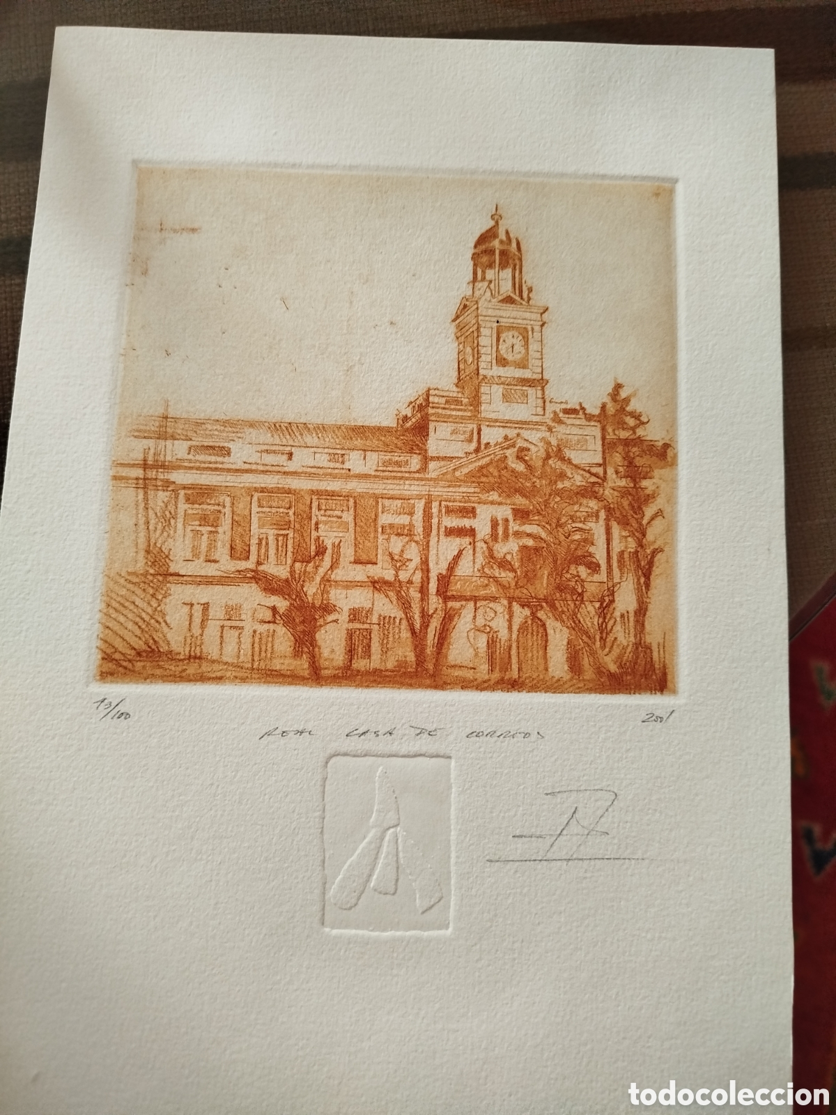 Arte: Grabado aguafuerte Real Casa de Correos. - Foto 1