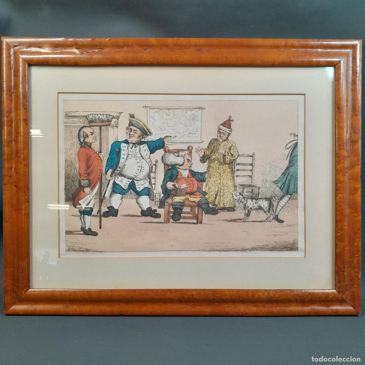 Arte: C-1975. H. E. BUNBURY (1778-1860). GRABADO. VI&Ntilde;ETA SAT&Iacute;RICA. PRINCIPIOS S. XIX.