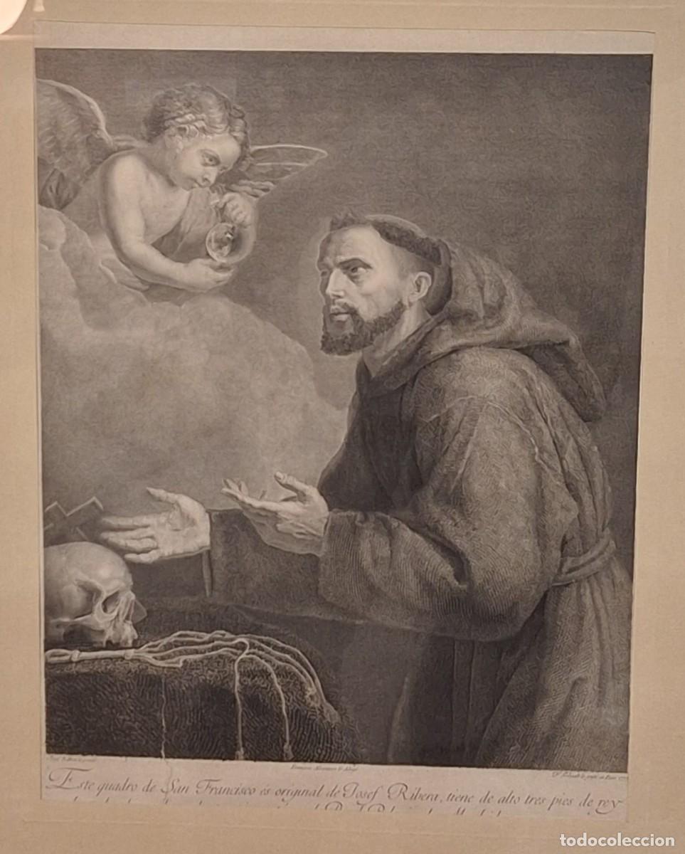 Arte: Visi&oacute;n de san Francisco de As&iacute;s 1797. Aguafuerte y buril. - Foto 1