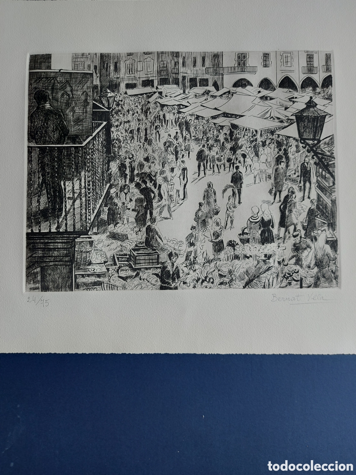 Arte: BERNAT YLLA&rdquo; MERCAT DEL RAM A VIC&rdquo; AGUAFUERTE