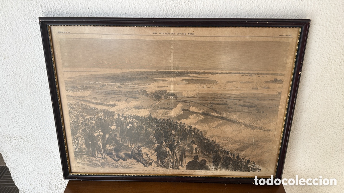 Arte: ANTIGUO GRABADO ESCENA BATALLA