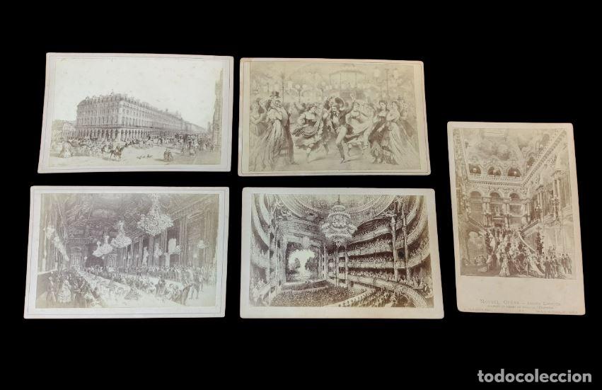Arte: LOTE DE CINCO GRABADOS DE PARIS. &Oacute;PERA E IMPRESIONES DE LA VIDA SOCIAL. FRANCIA. XIX-XX