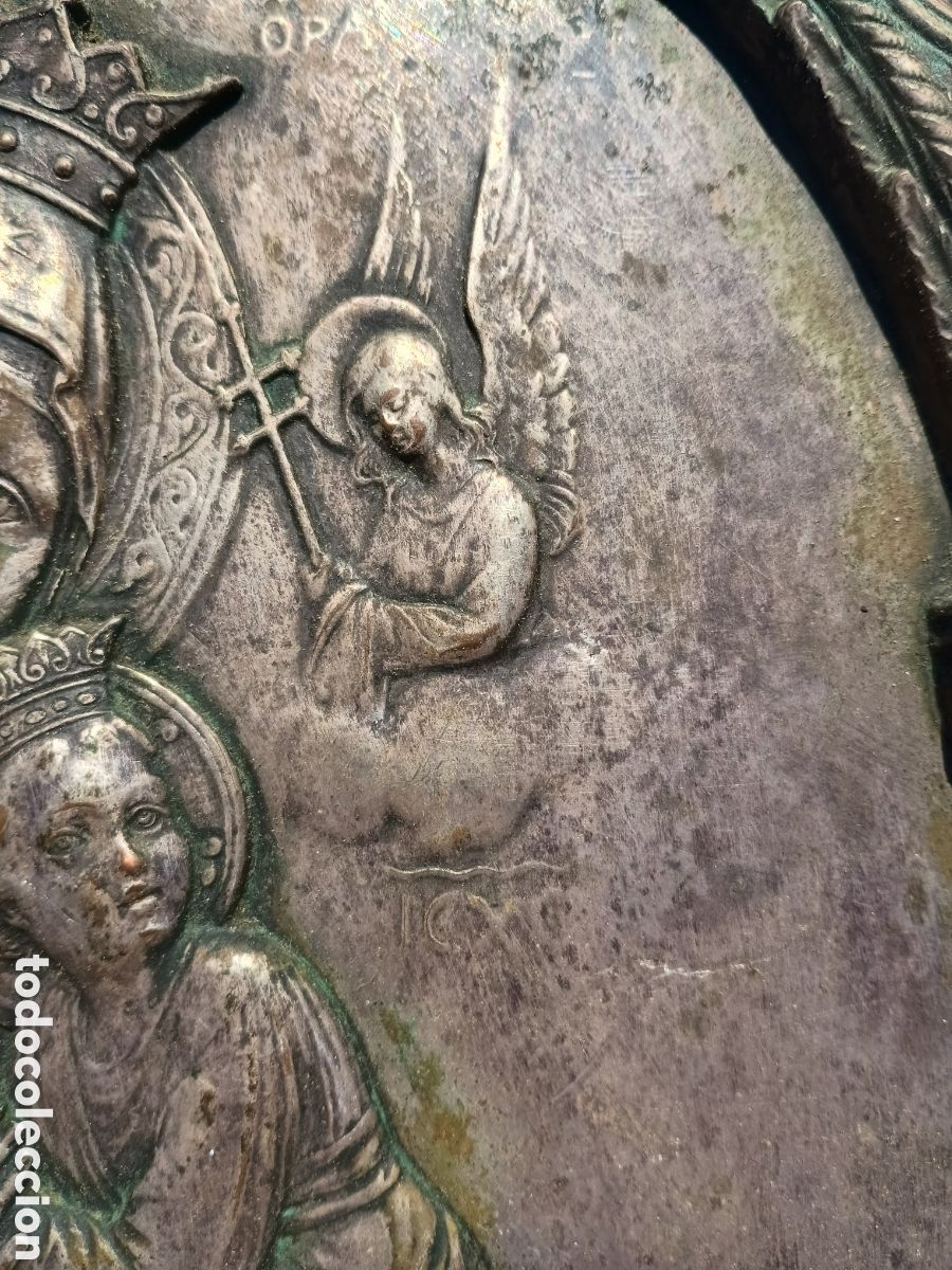Arte: Placa virgen y ni&ntilde;o metal - Foto 3