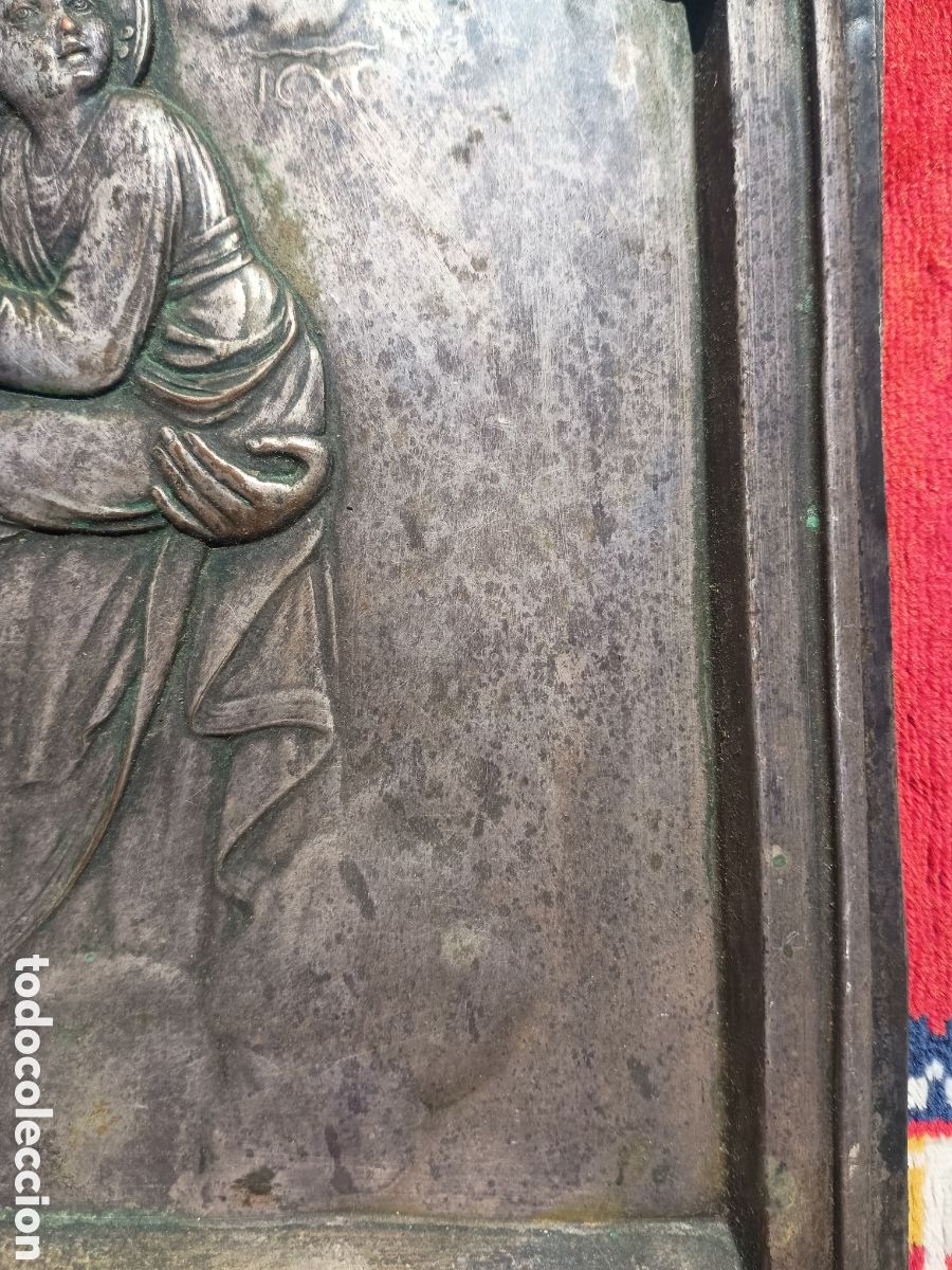 Arte: Placa virgen y ni&ntilde;o metal - Foto 4