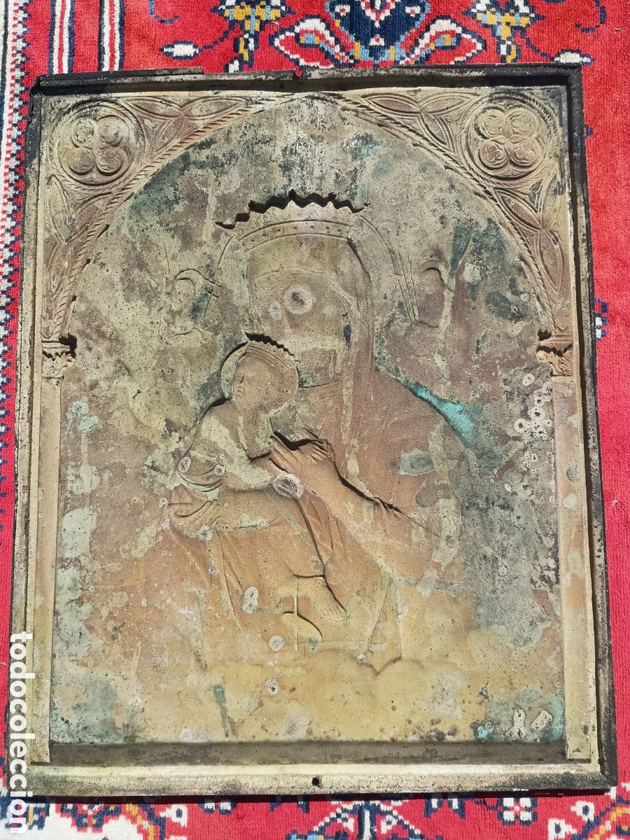Arte: Placa virgen y ni&ntilde;o metal - Foto 7