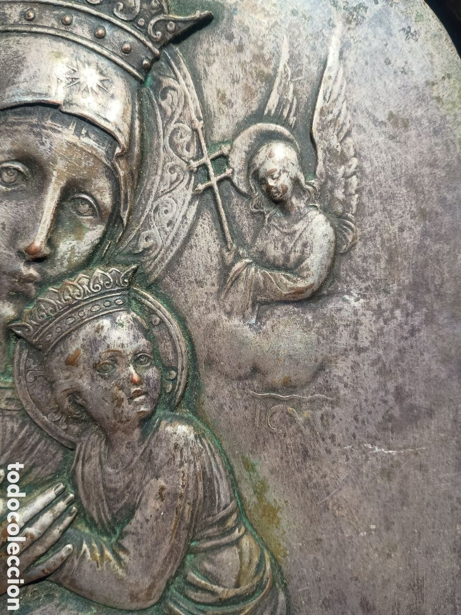 Arte: Placa virgen y ni&ntilde;o metal - Foto 8