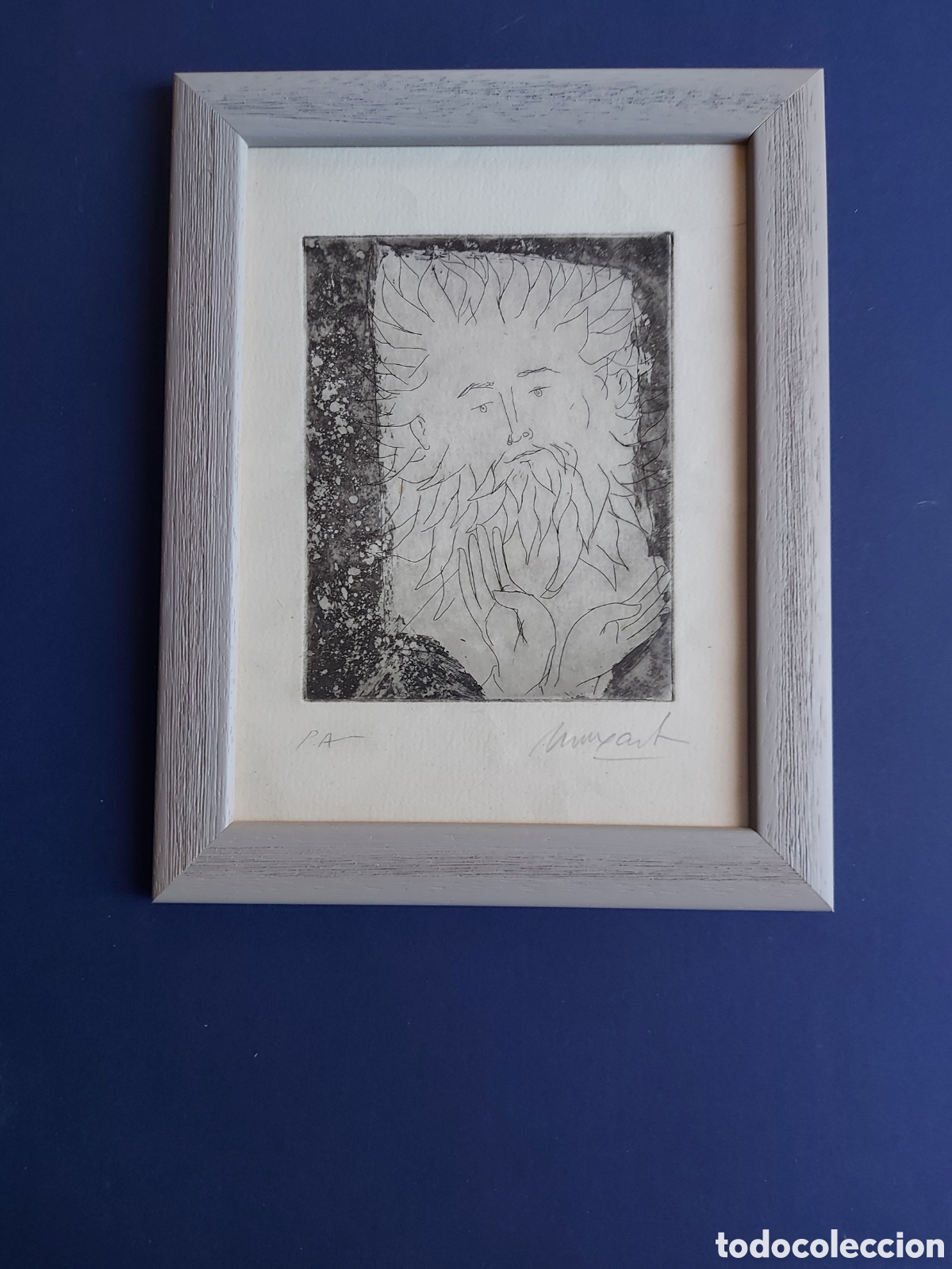 Arte: JAUME MUXART &rdquo;RETRATO PERSONAJE&rdquo; GRABADO