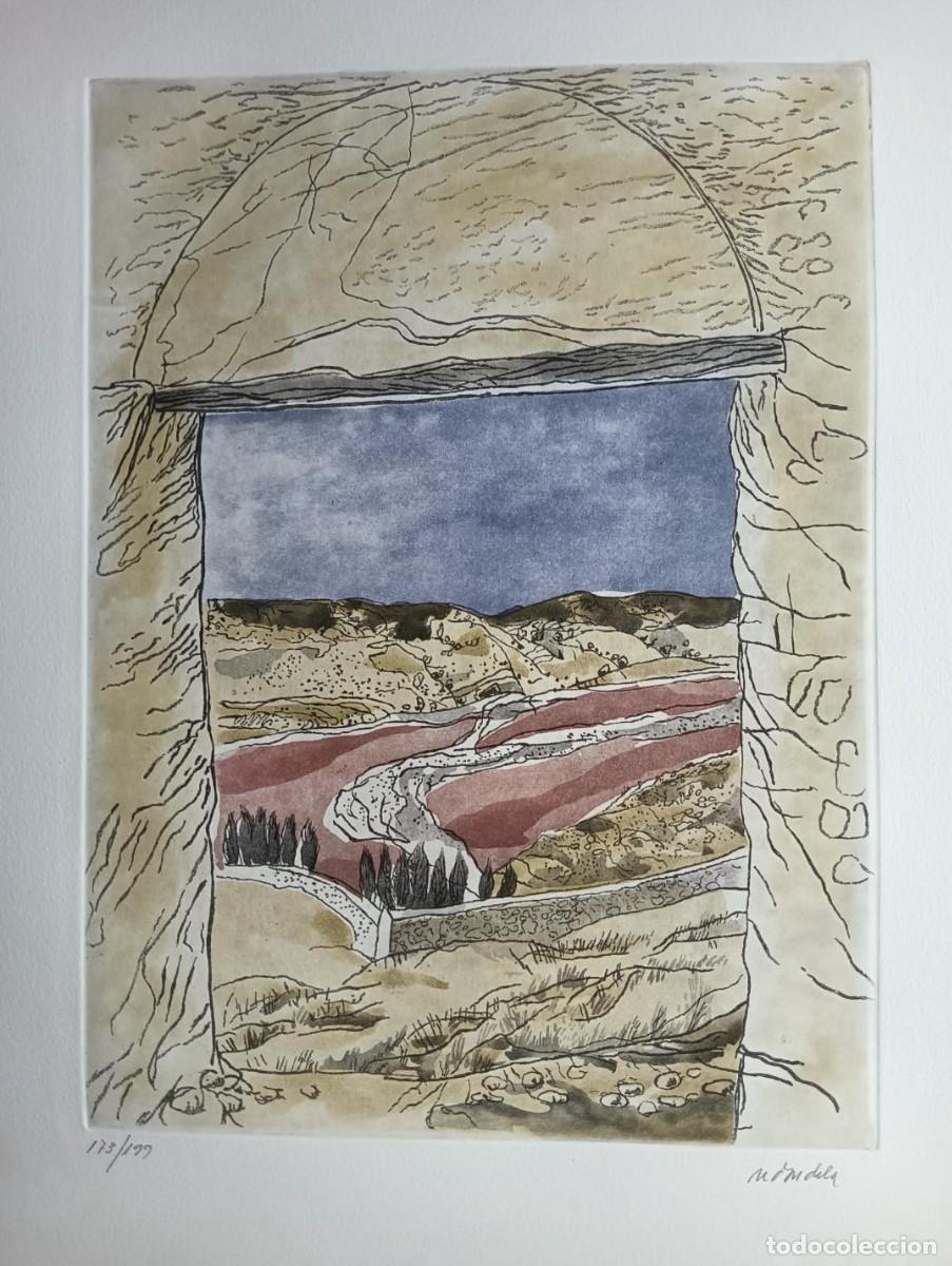 Kunst: Agust&iacute;n REDONDELA (Madrid 1922-15) aguafuerte y aguatinta colores 27x36cms papel 37x52cms firma y n&ordm;