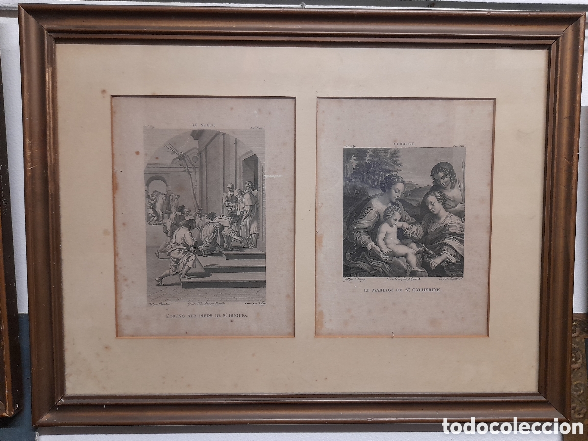 Arte: Pareja de grabados antiguos