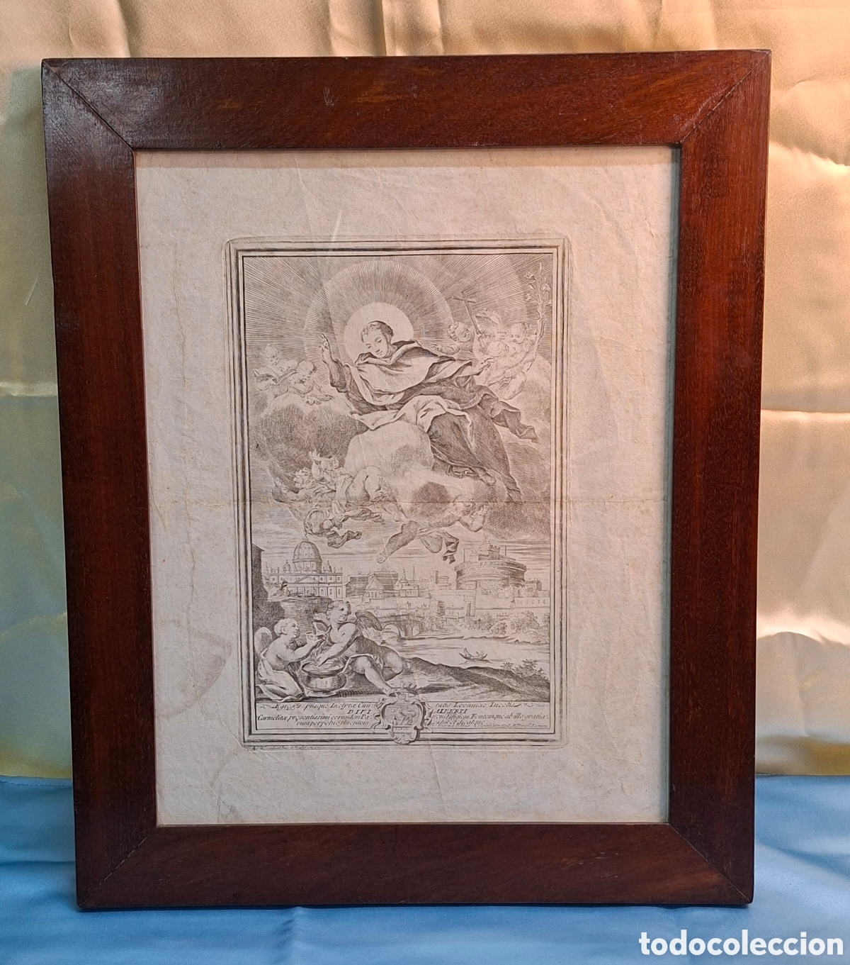 Arte: Grabado del Siglo XVIII religioso. - Foto 3