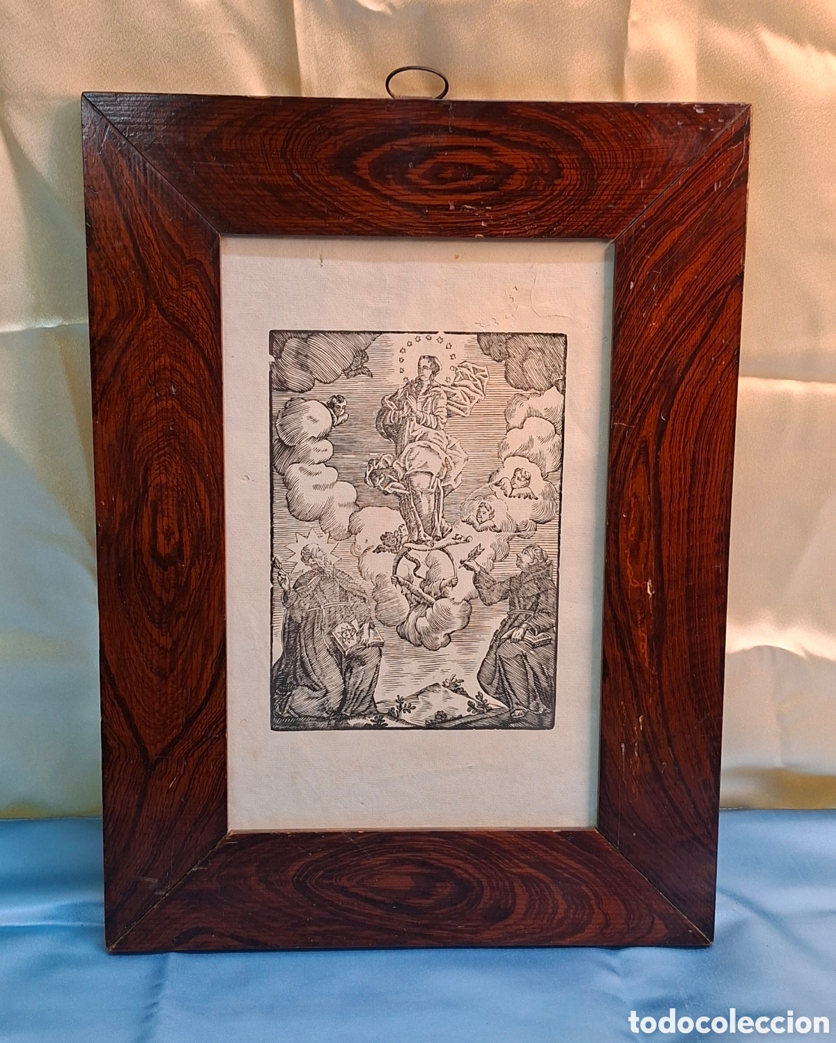 Arte: Grabado del Siglo XVIII con marco del XIX - Foto 2