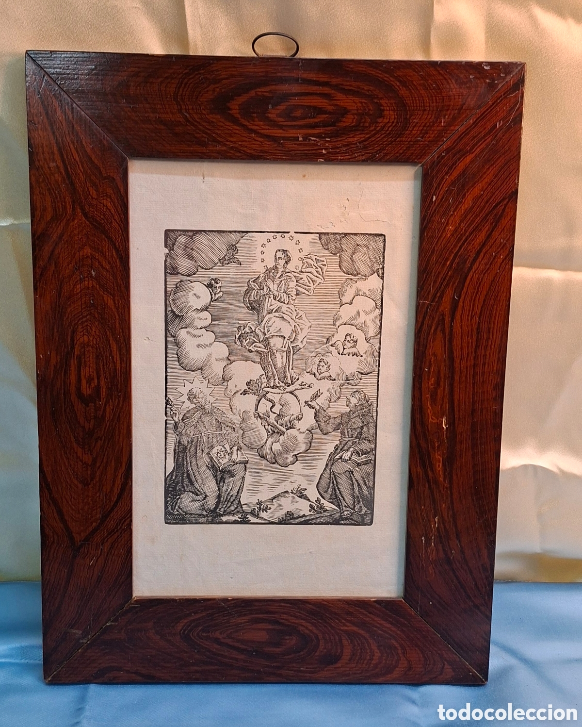 Arte: Grabado del Siglo XVIII con marco del XIX - Foto 3
