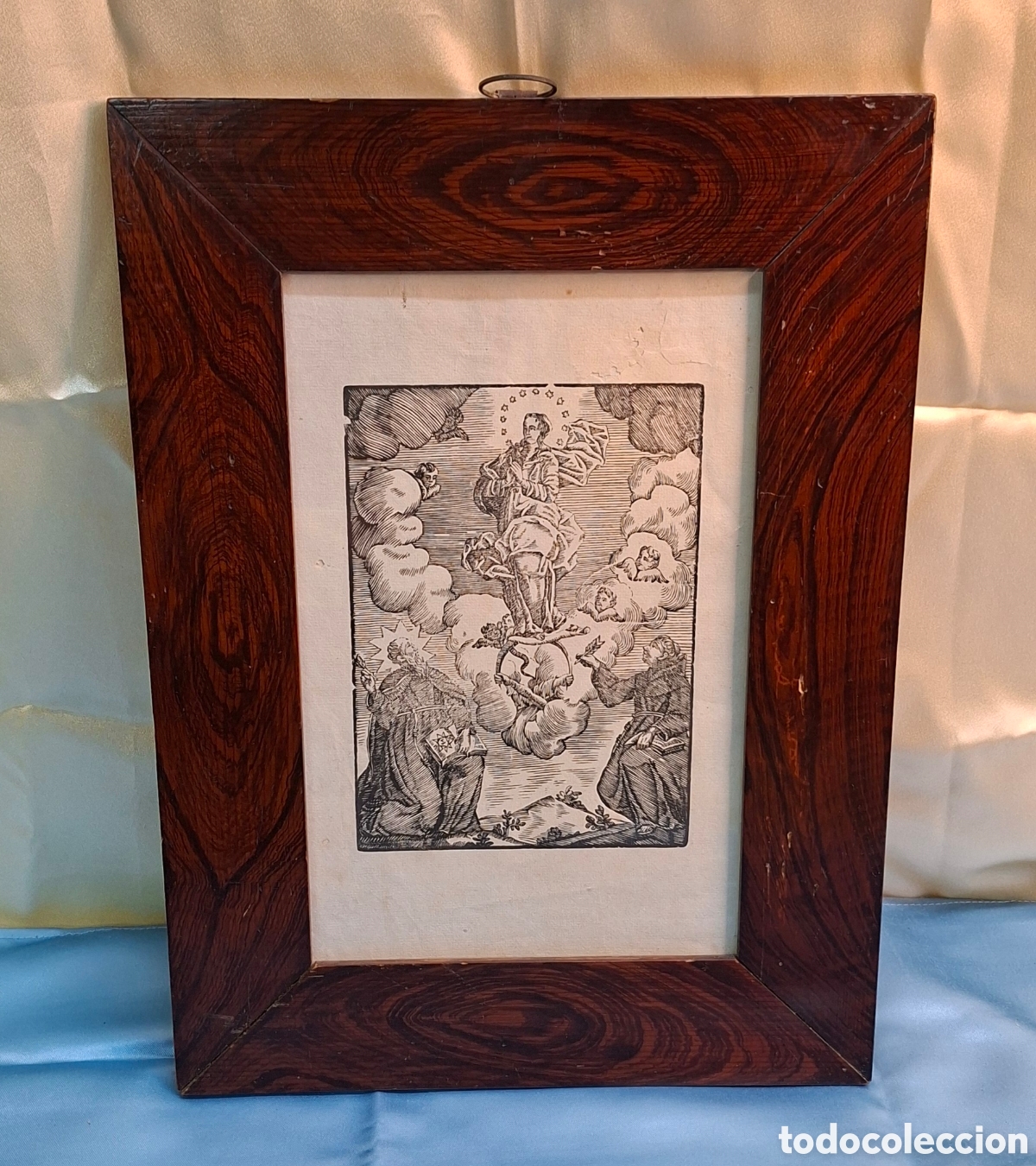 Arte: Grabado del Siglo XVIII con marco del XIX - Foto 5