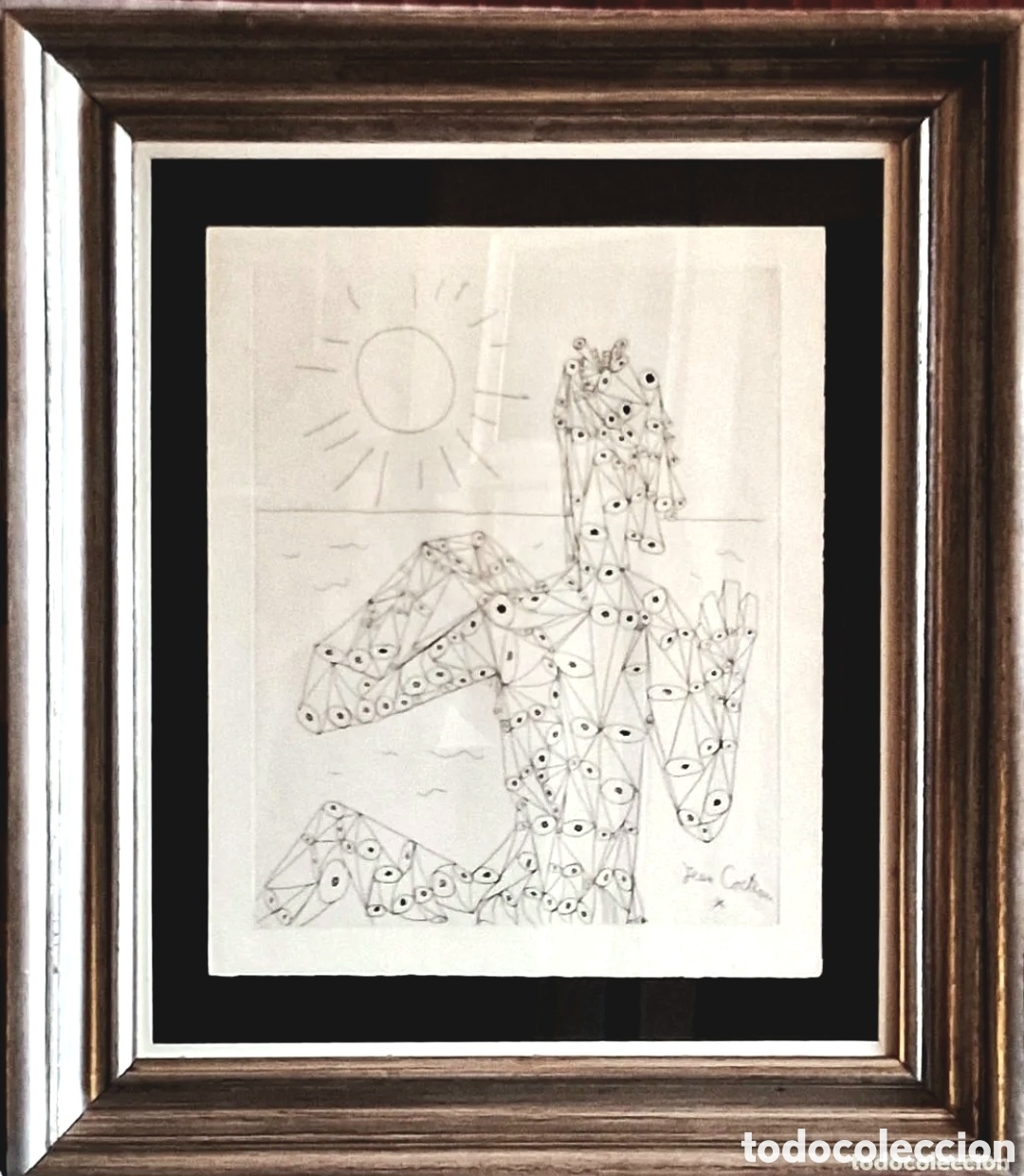 Arte: Jean Cocteau (Maisons-Laffitte,1889 - Milly-la-For&ecirc;t,1963) &rdquo;Trompettes de L'Apocalyse&rdquo; grabado 1958