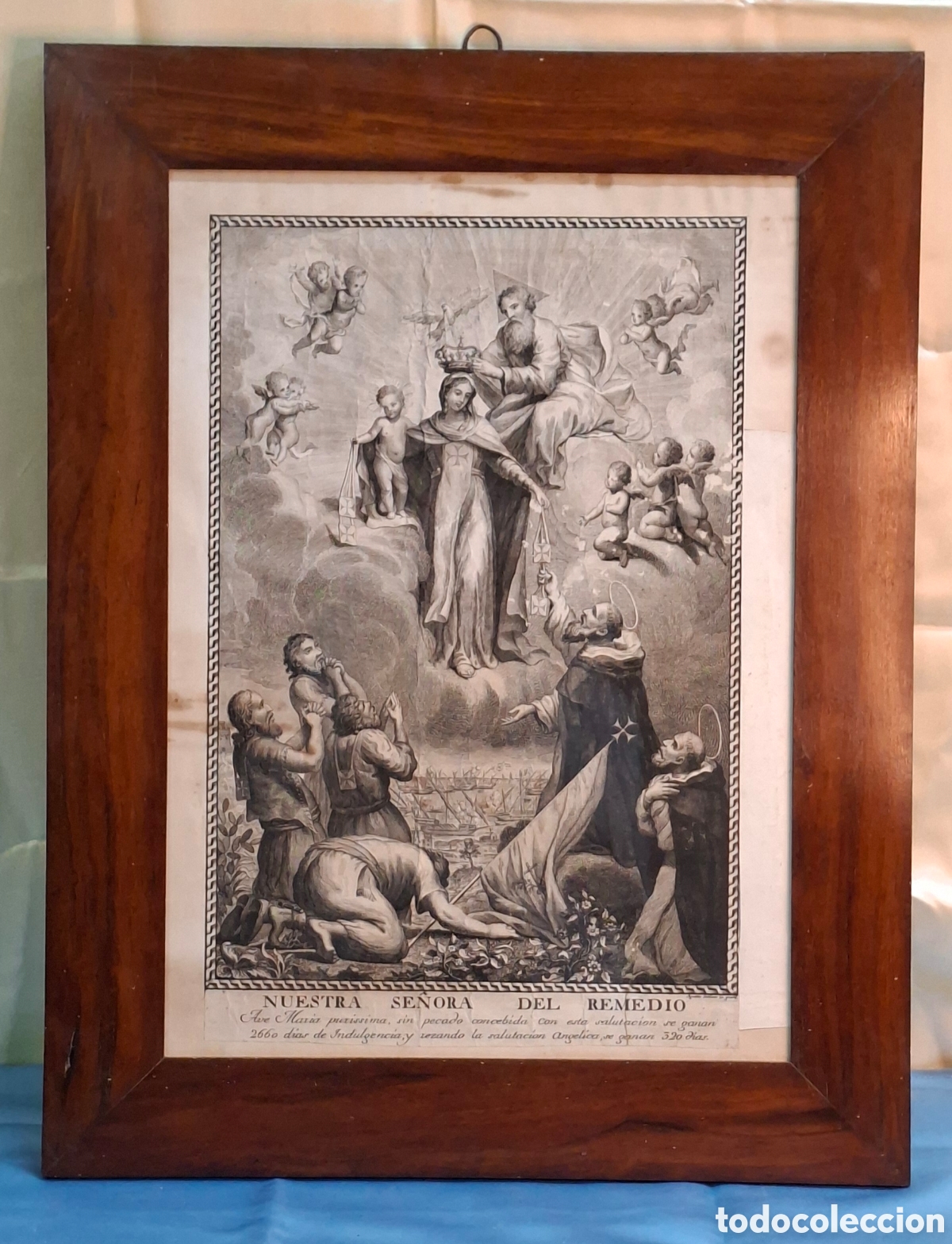 Arte: Grabado Siglo XIX Nuestra Se&ntilde;ora del Remedio