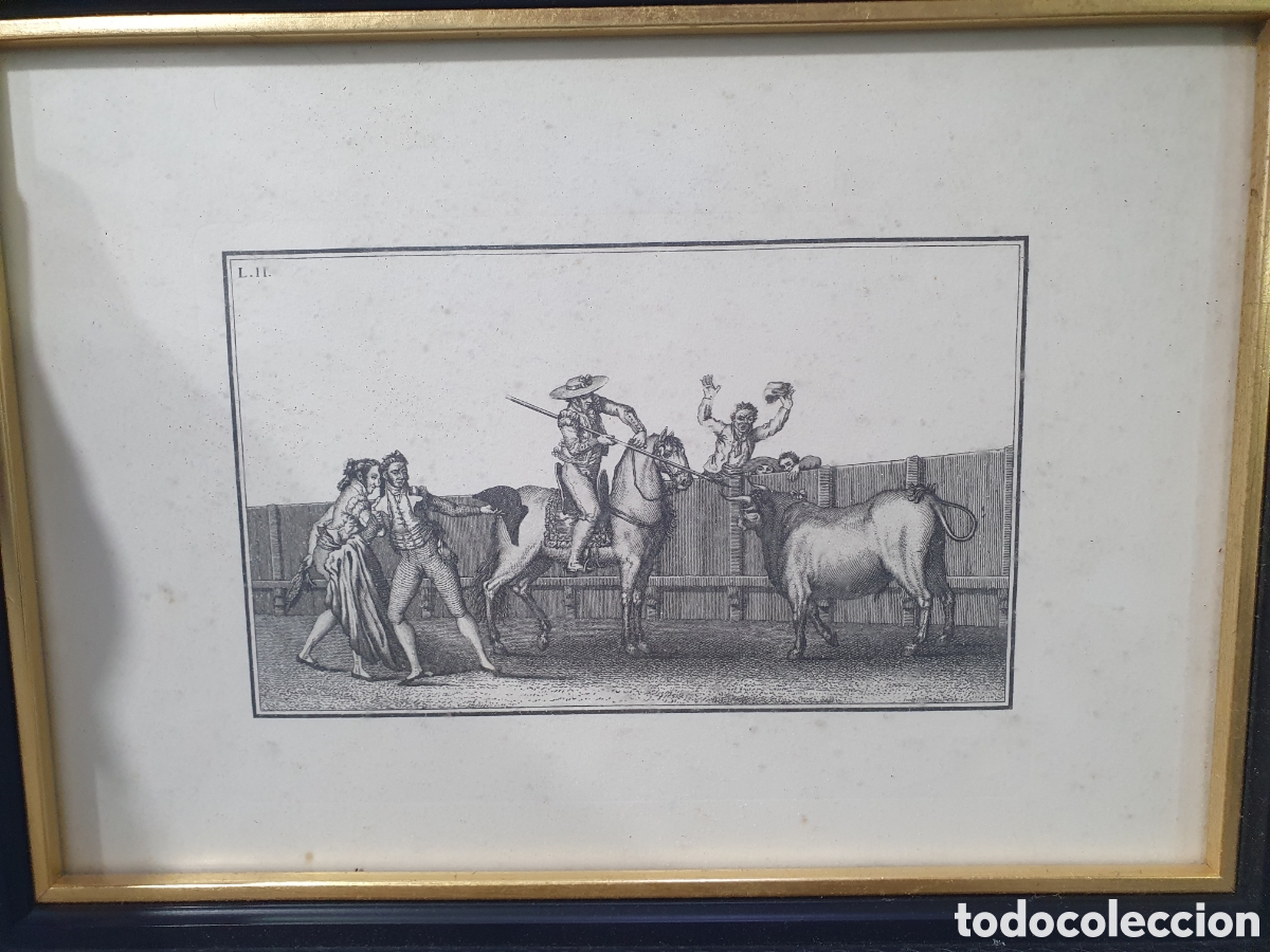 Kunst: SALIDA 0.01&euro;. Luis Fern&aacute;ndez Naseret. Grabado Corrida de Toros.