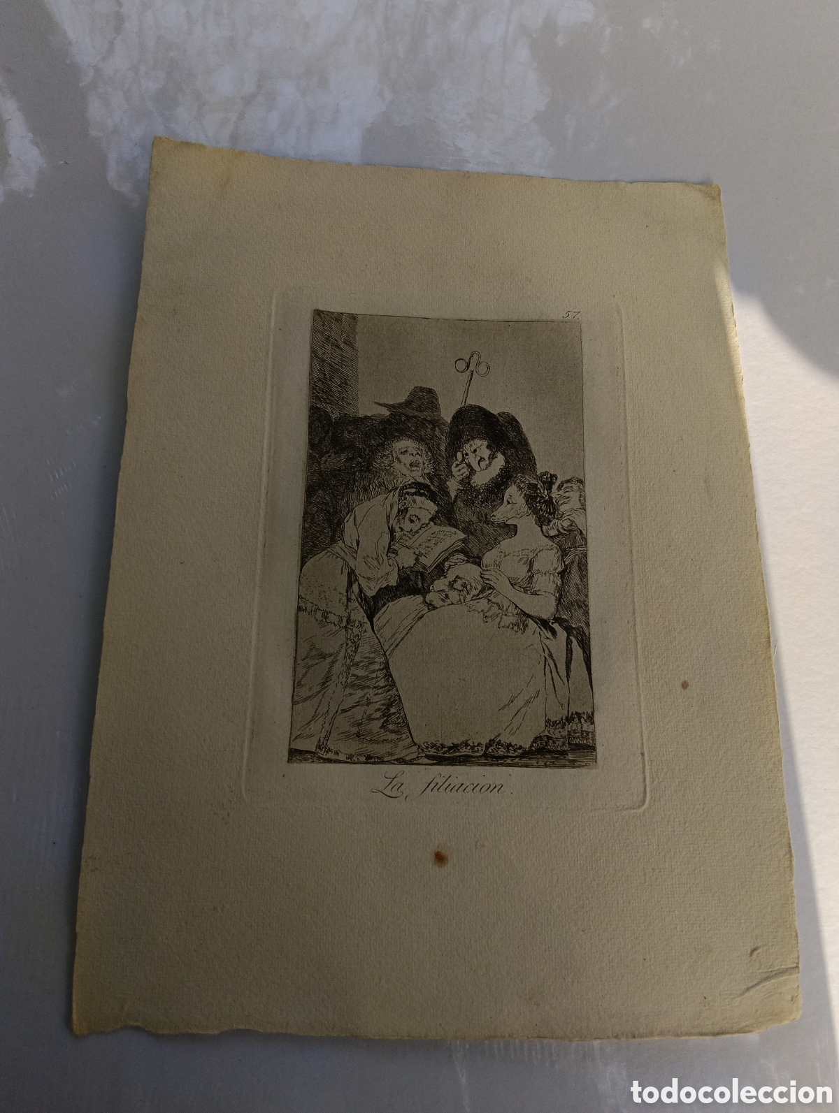 Arte: Grabado de Goya - 10&ordf; Edici&oacute;n - &rdquo;La filiaci&oacute;n&rdquo; (n&ordm;57)