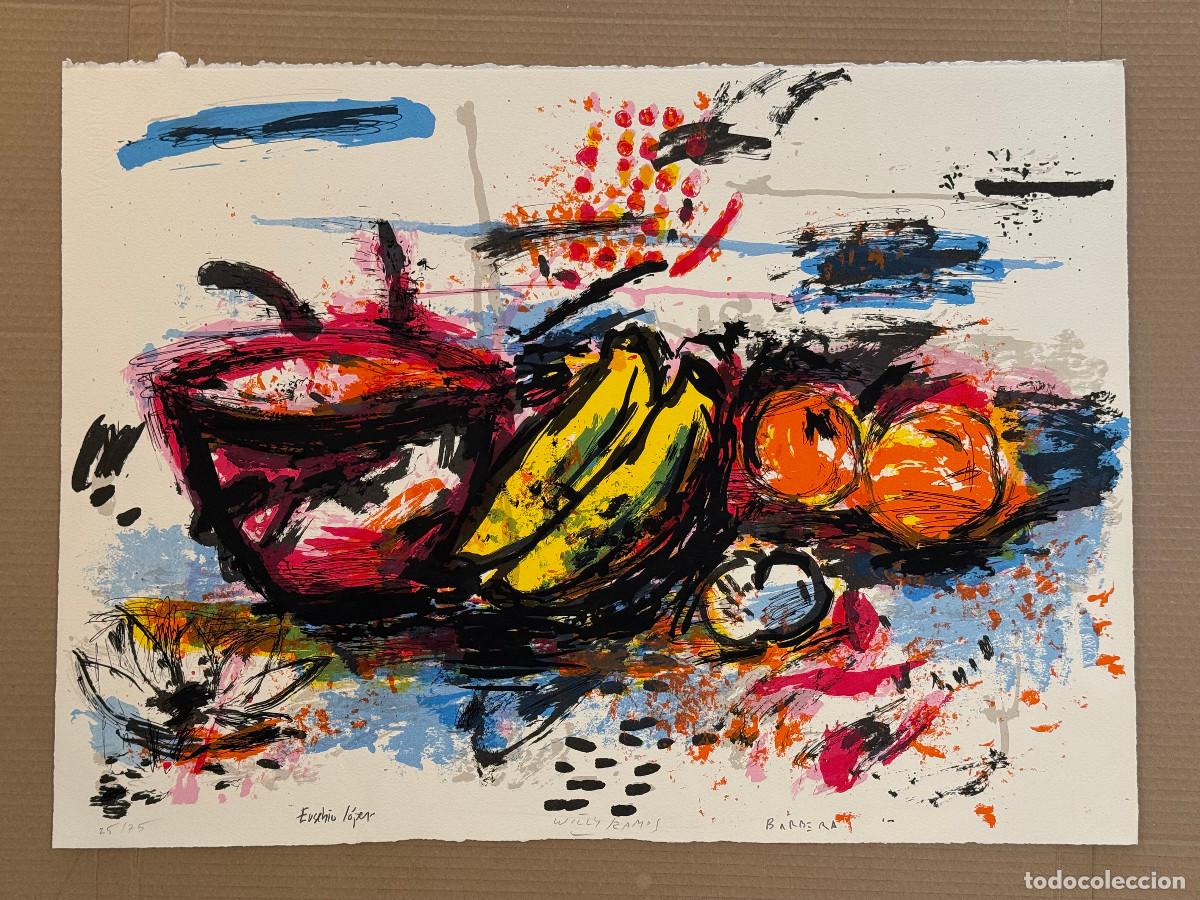 Kunst: WILLY RAMOS / EUSEBIO LOPEZ / JUAN BARBERA / SERIGRAFIA FIRMADA / c.56 x 76,5 cm / COLOMBIA