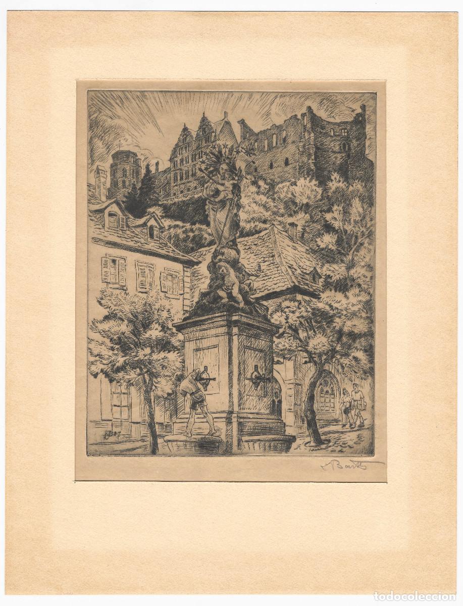 Arte: BARTH-UCHATZKY, Ludwig (1898-1983) / Grabado Firmado / Virgen / c.36 x 28 cm (con paspartú) / 1947