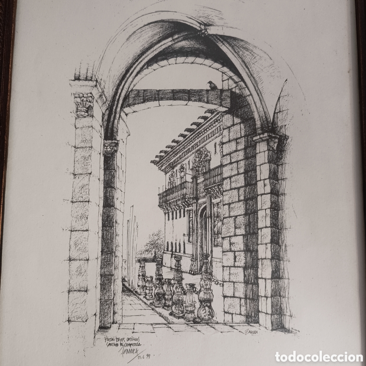 Arte: Grabado del Hostal de los Reyes Cat&oacute;licos. - Foto 2