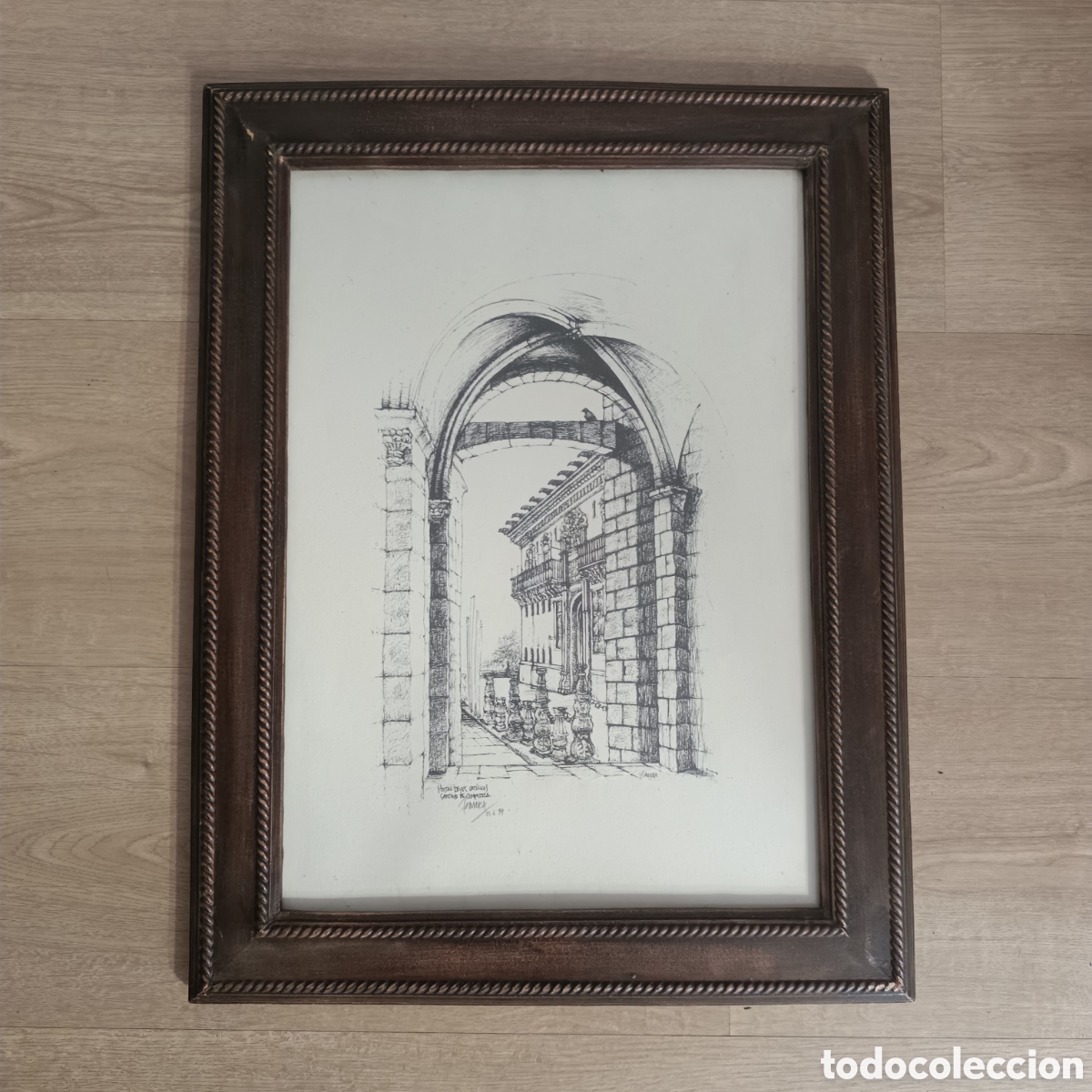 Arte: Grabado del Hostal de los Reyes Cat&oacute;licos.