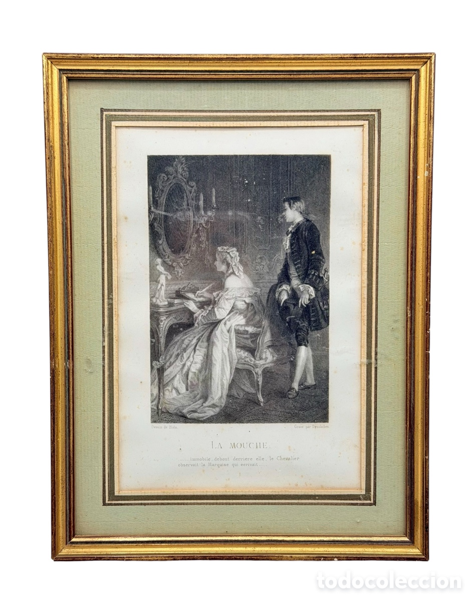 Arte: Antiguo Grabado Enmarcado