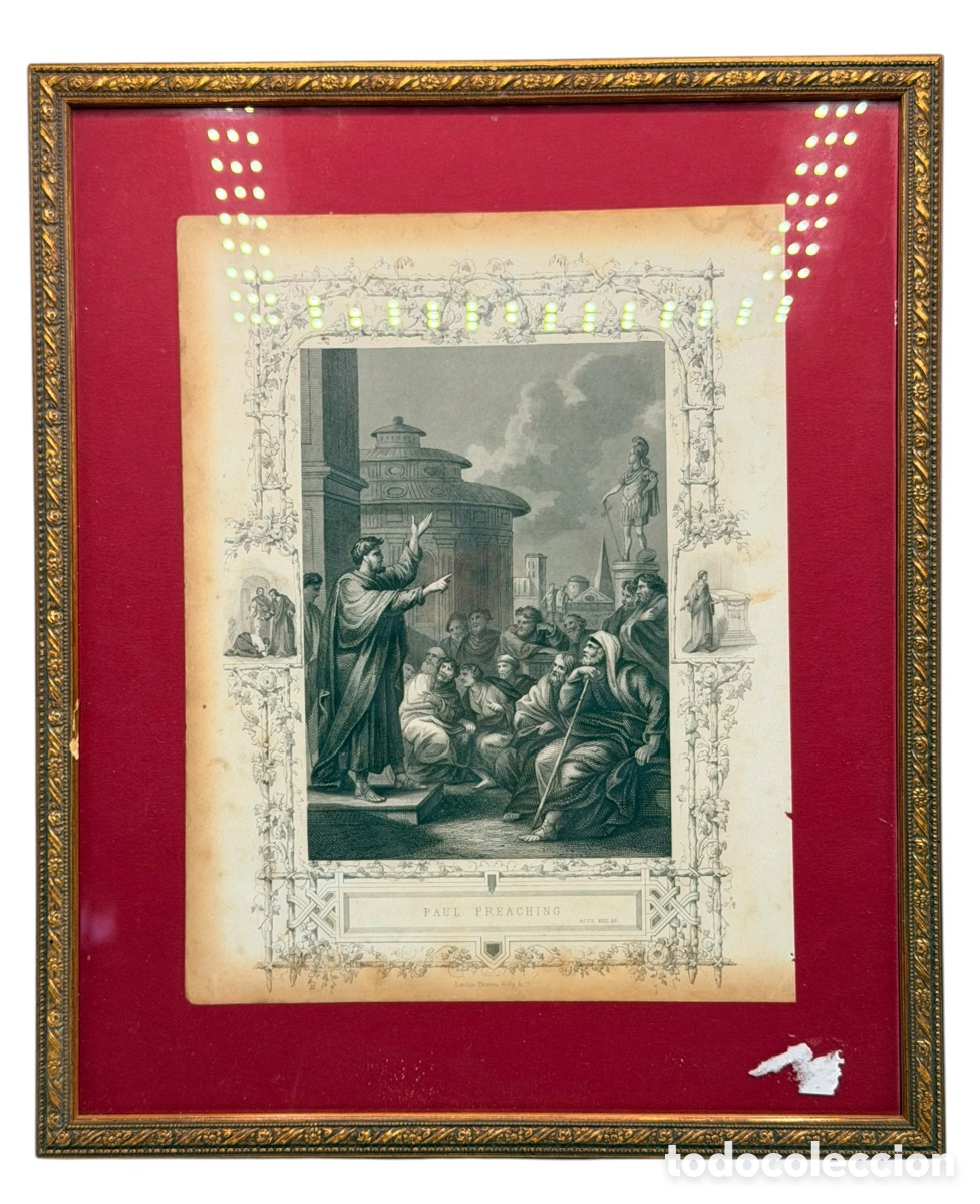 Arte: Antiguo Grabado Enmarcado