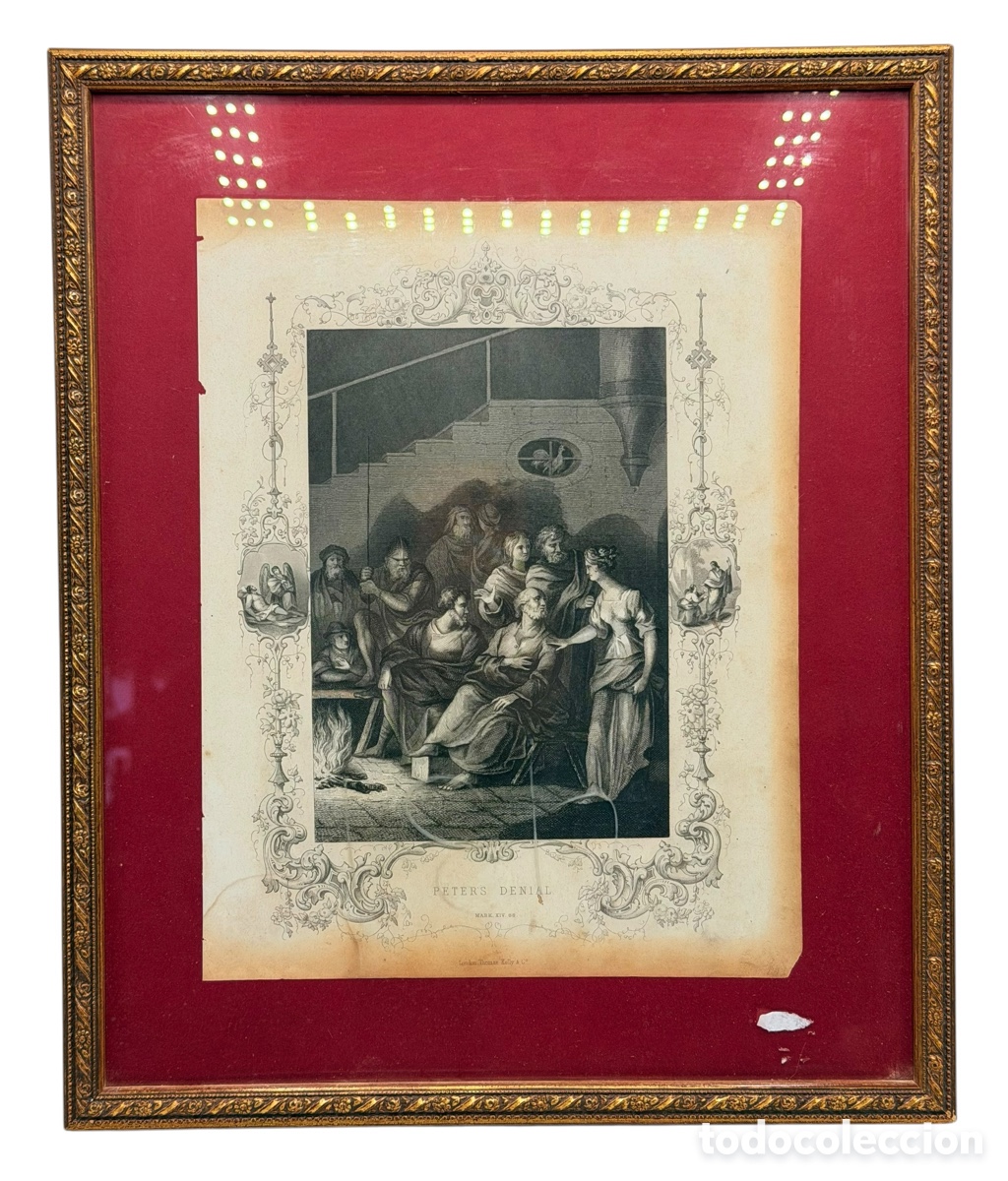 Arte: Antiguo Grabado Enmarcado