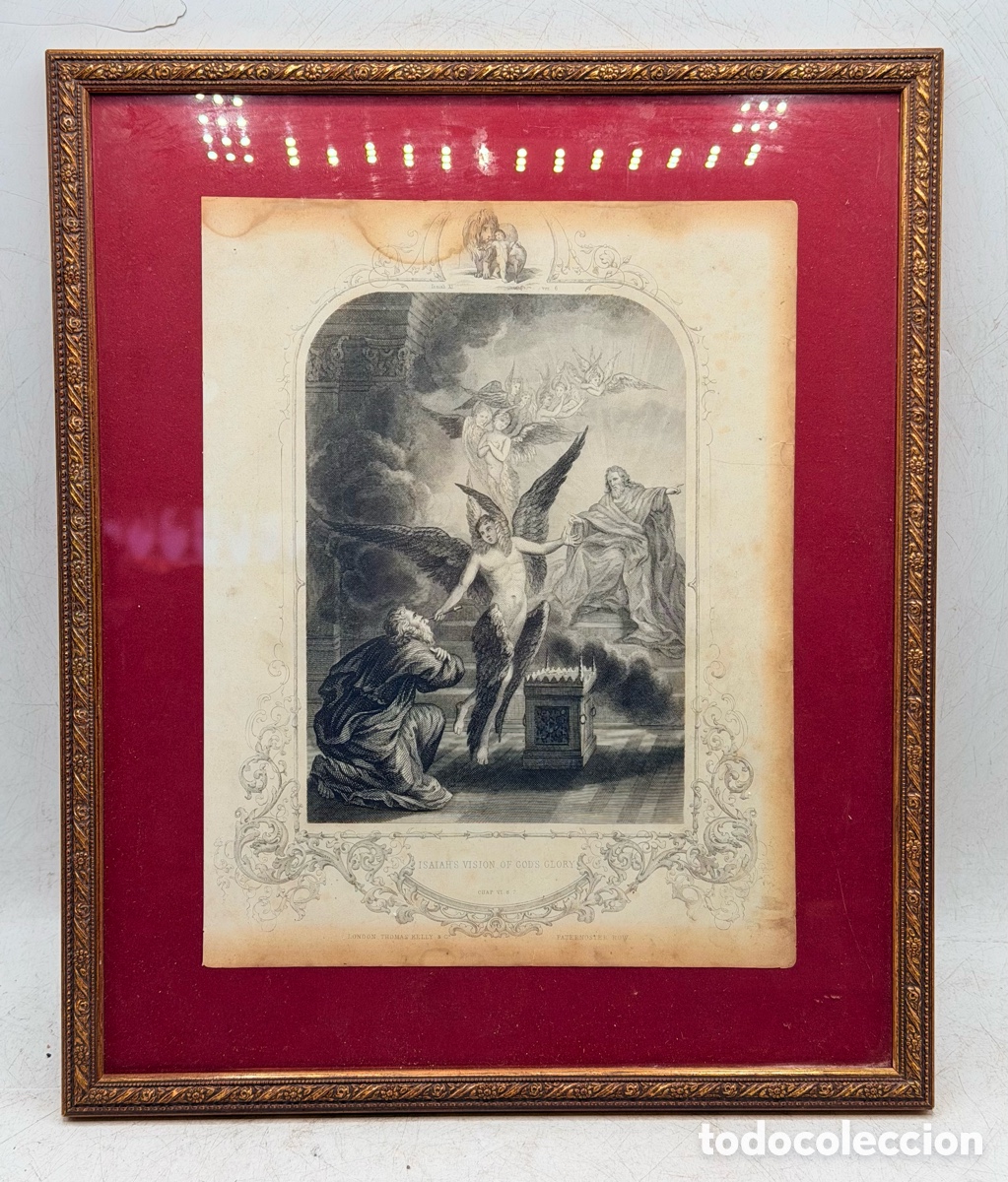 Kunst: Antiguo Grabado Enmarcado