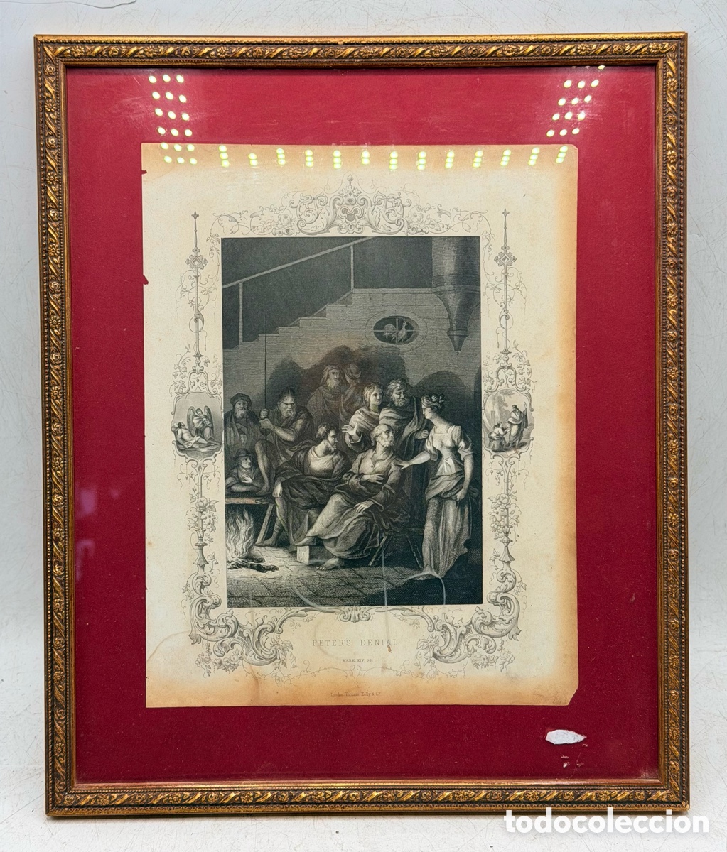 Arte: Antiguo Grabado Enmarcado