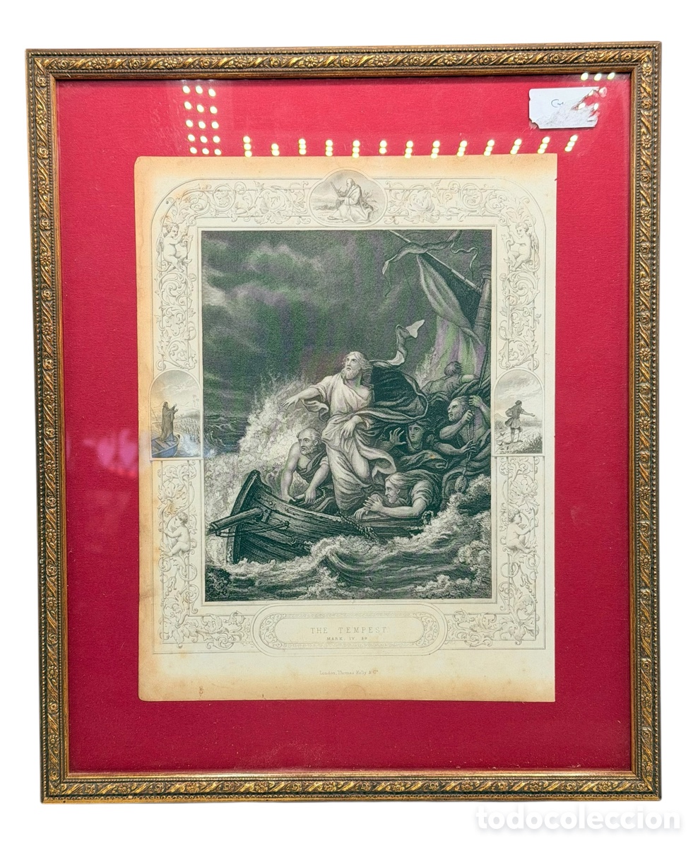 Arte: Antiguo Grabado Enmarcado