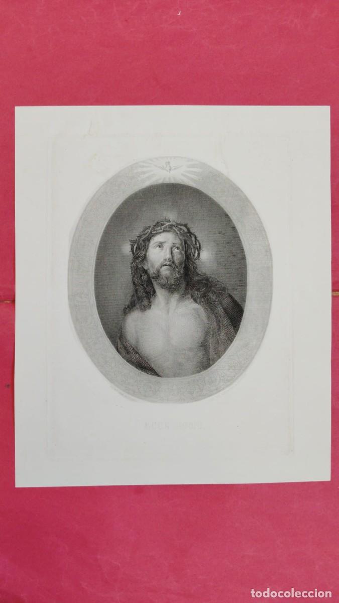 Arte: ECCE HOMO.-GRABADO AL COBRE.-MIGNARD.-PINTOR.-DESVACHEZ Y MARTINEZ.-GRABADOR.-SIGLO XVIII.