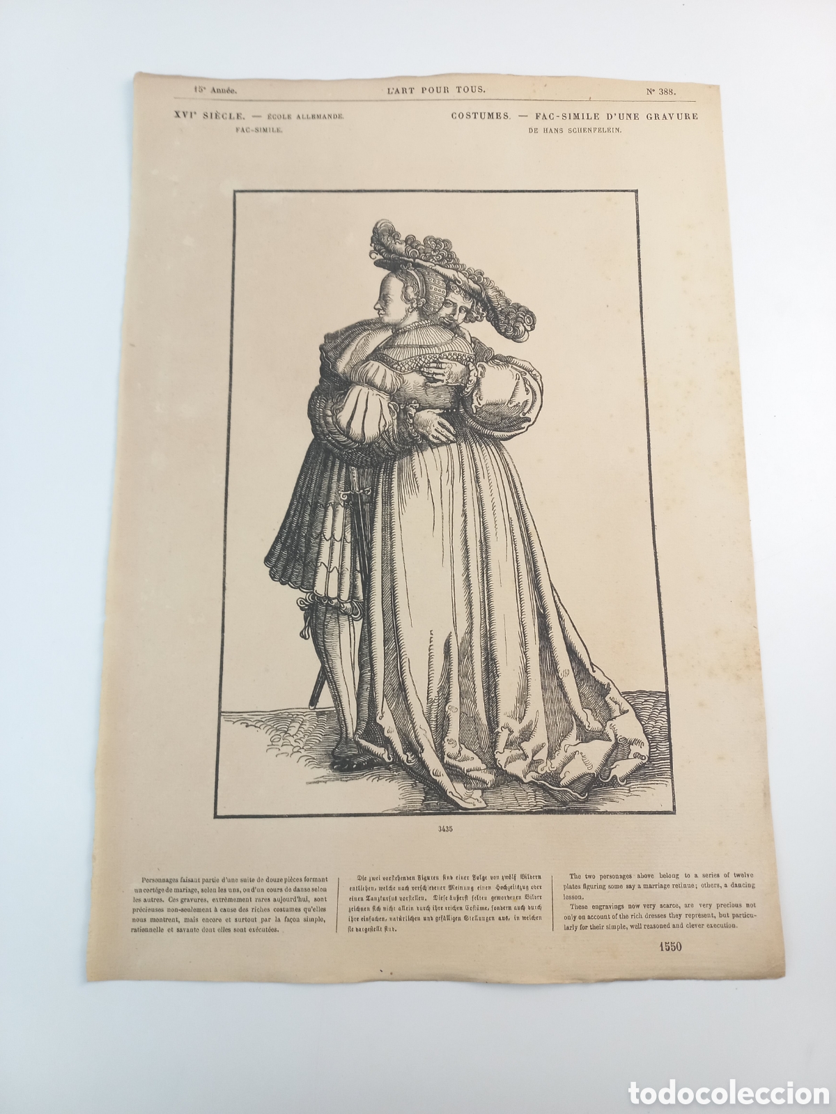 Arte: XVI Siecle. Ecole Allemande. Hans Shenfelein. L'Art Pour Tous.