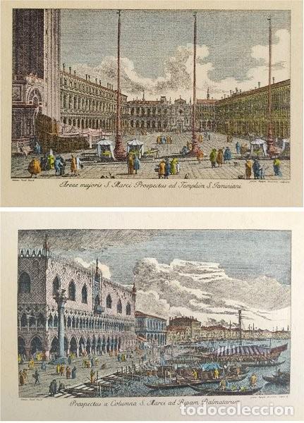 Arte: Reproducciones grabados de Venecia. Dibujante Antonius Canal. Grabador Joannes Baptista Brustoloni