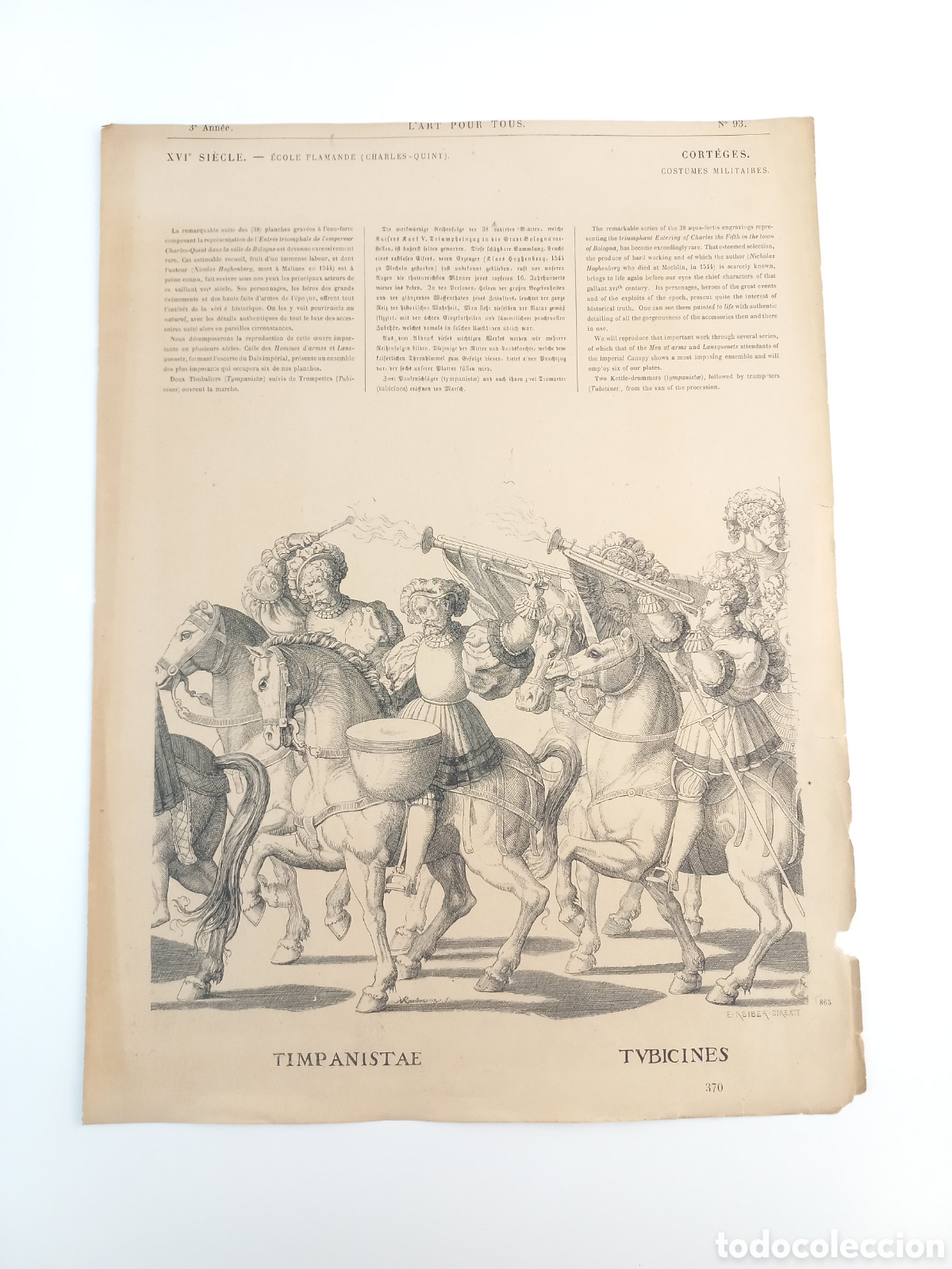 Arte: XVI Siecle Ecole Flamande (Charles-Quint). Cortege. Costumes Militaires. L'art Pour Tous.