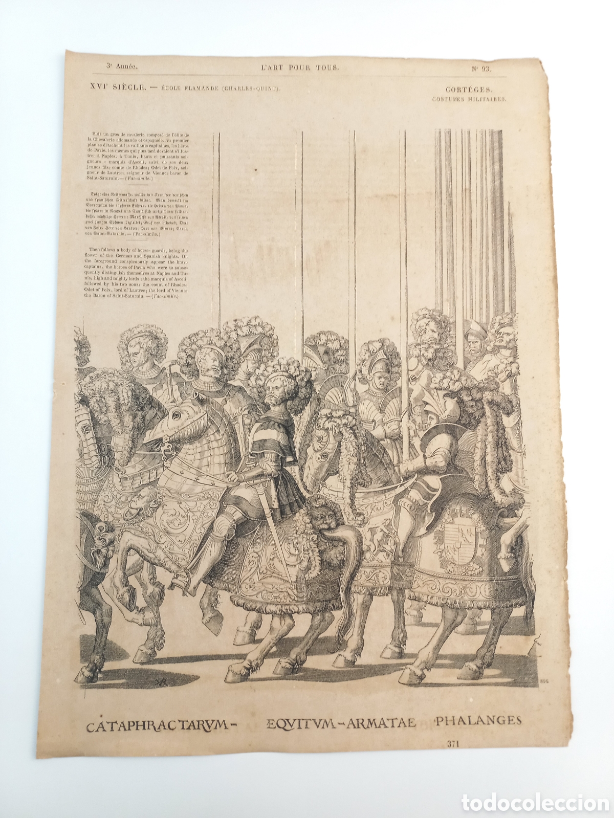 Arte: Siecle XVI Ecole Flamande (Charles-Quint). Costumes Militaires. Corteges. L'Art Pour Tous.