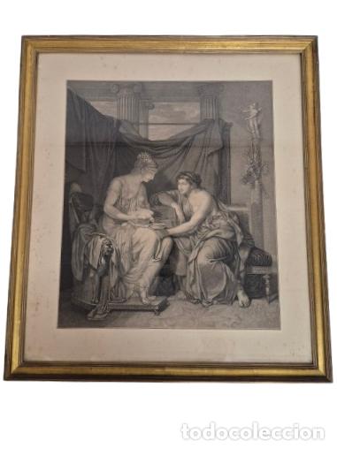 Kunst: Grabado de Escena Mitol&oacute;gica - Marco Dorado - S. XIX