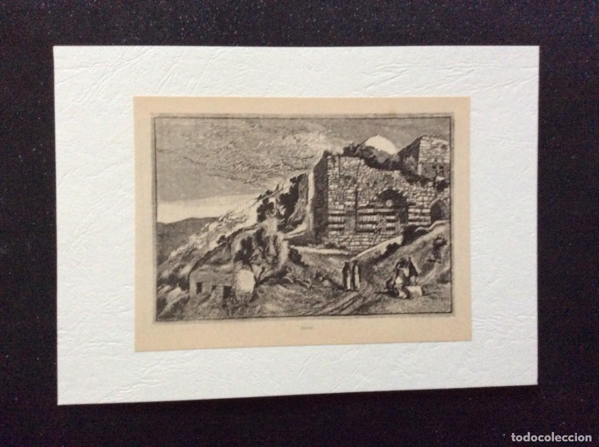 Arte: Tema: M&eacute;dio Oriente - Safed ( Israel ) . Xilogravura do s&eacute;culo XIX