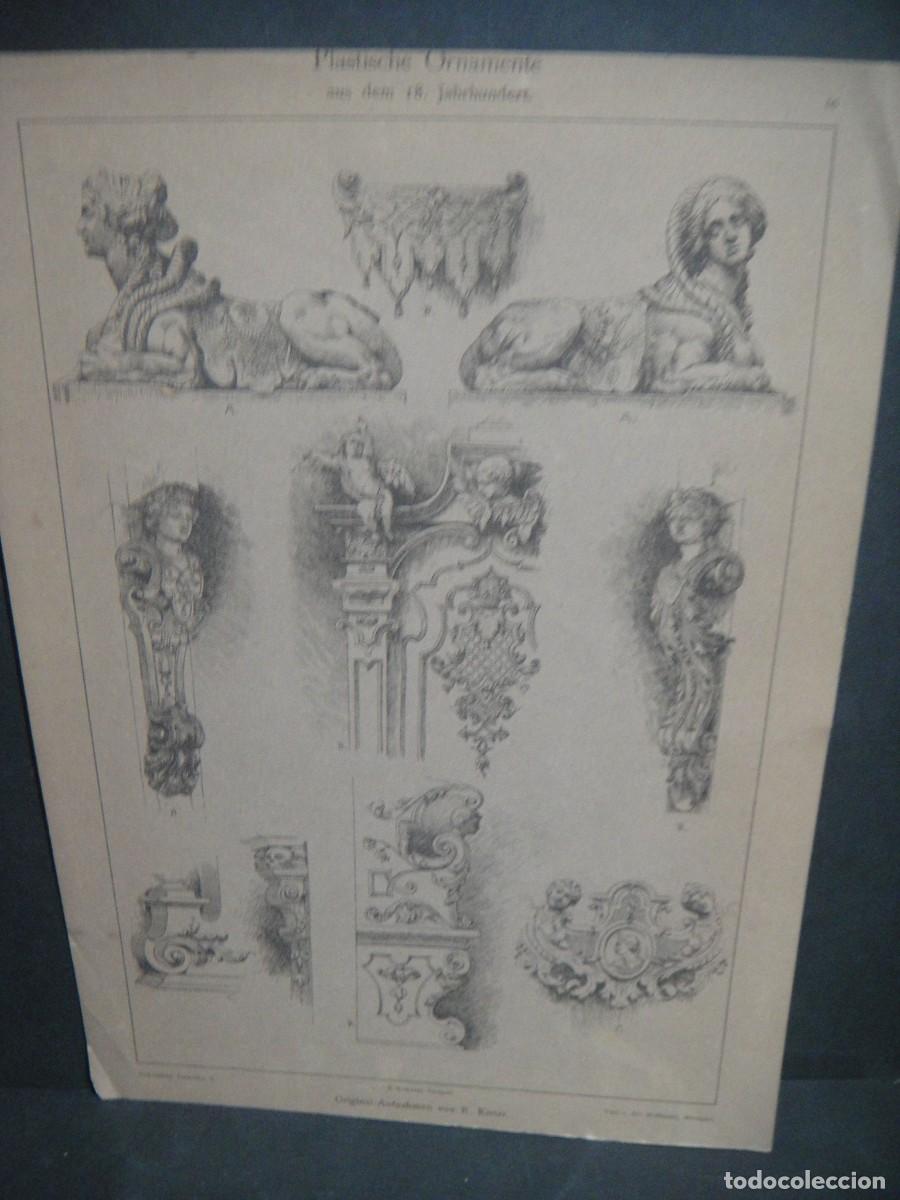 Kunst: grabado , motivos decorativos - jul. hoffmann - stuttgart