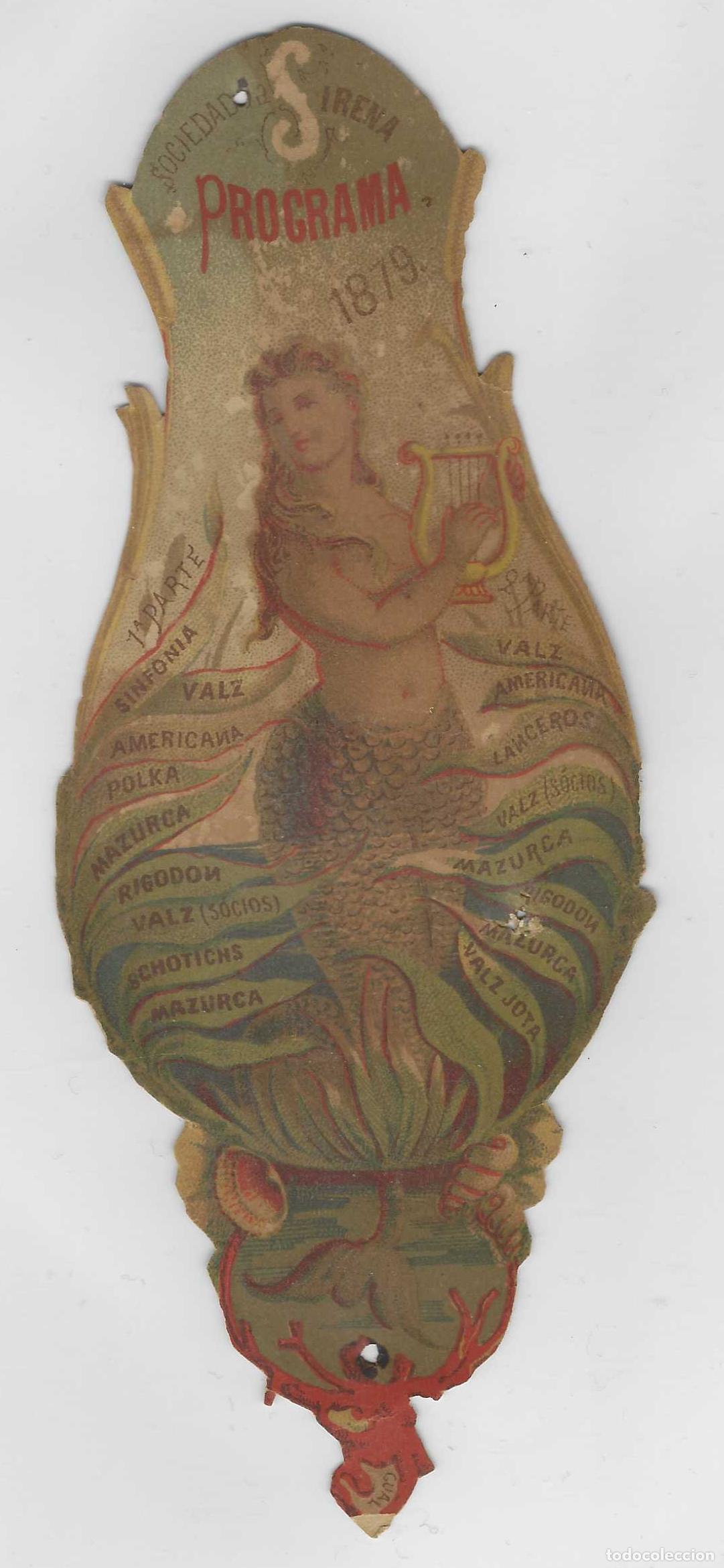 Arte: Sociedad la Sirena. Programa 1879