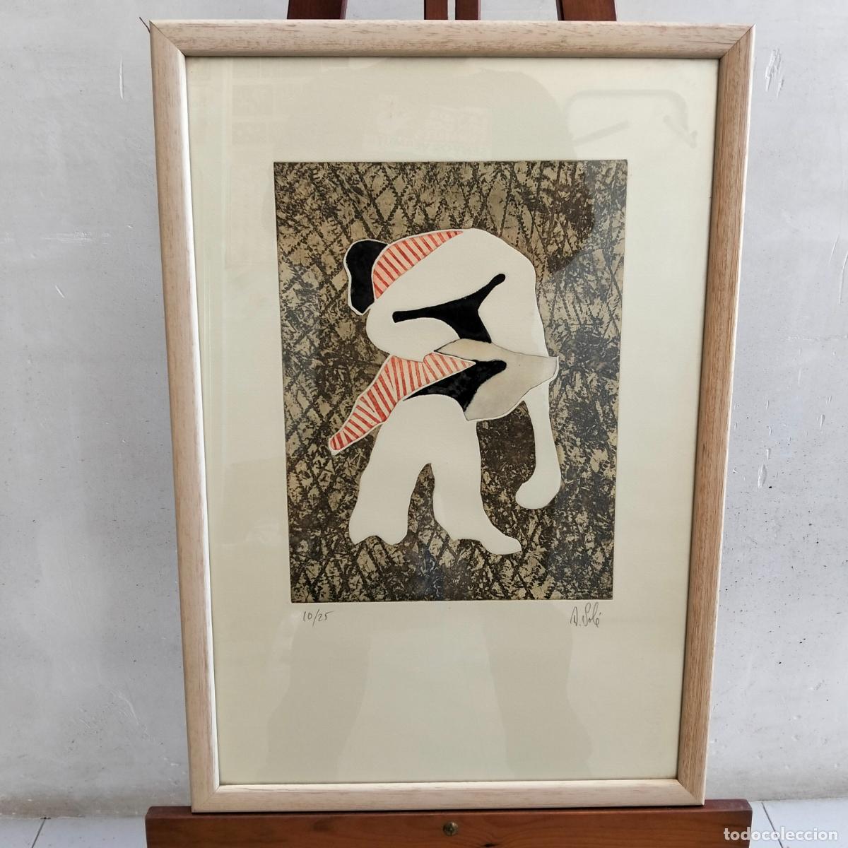 Arte: Antiguo grabado de Jaume Sol&eacute; Magri&ntilde;&agrave;, (Castells, Pom de Dalt) Siglo XX