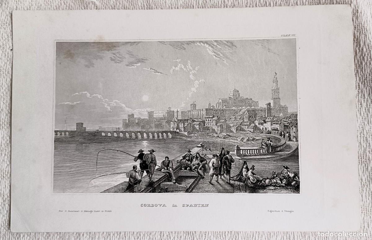Art: GRABADO ANTIGUO SIGLO XIX VISTA DE C&Oacute;RDOBA