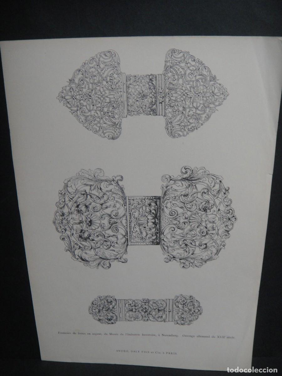 Arte: grabado , cierres para libros - andre daly fils et cie. paris